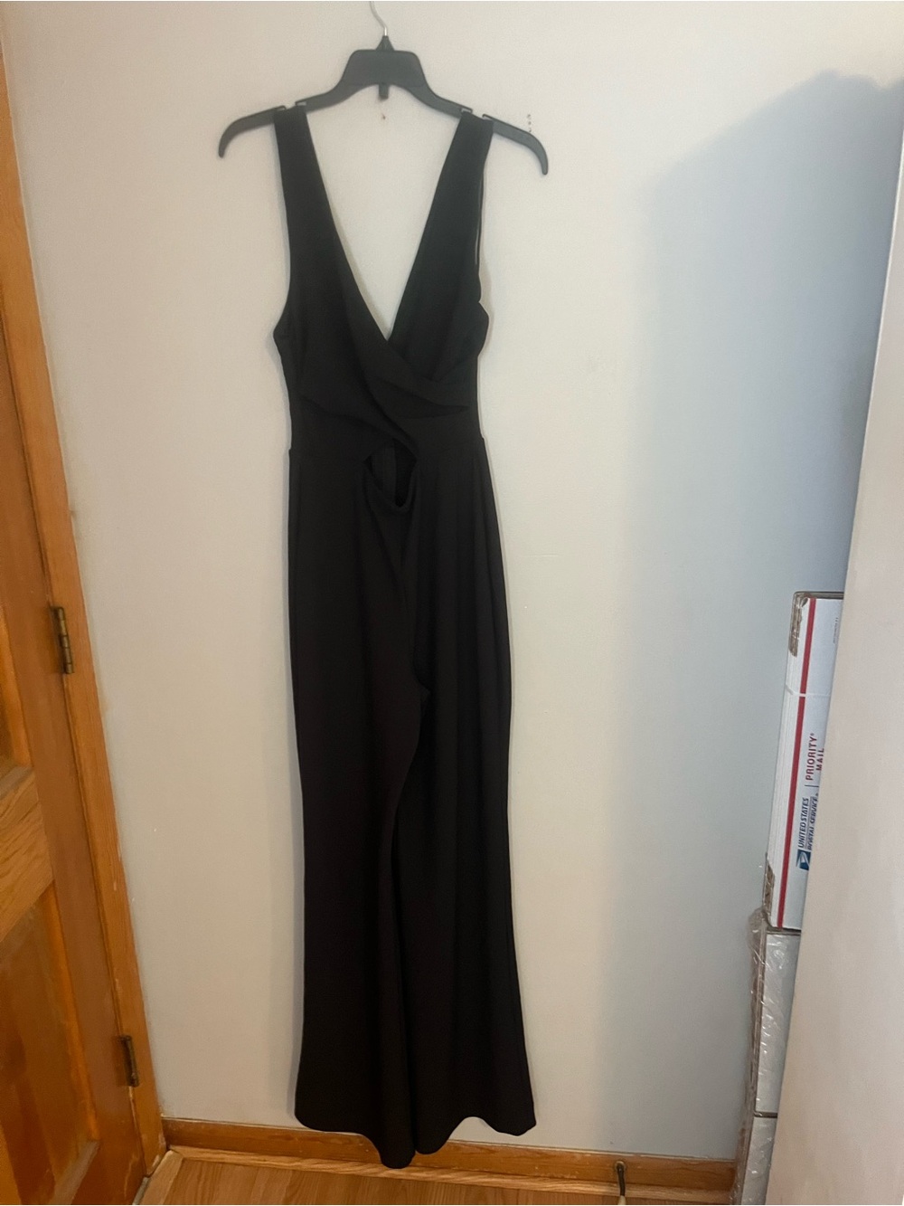 Abercrombie &‎ Fitch Black Sleeveless Wrap Jumpsuit